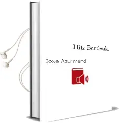 Descargar AudioLibro Hitz Berdeak de Joxe Azurmendi año 1971