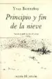 AudioLibro Principio y fin de la Nieve de Yves Bonnefoy
