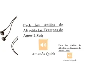 Descargar AudioLibro Pack los Anillos de Afrodita; las Trampas de Amor (2 Vols.) de Amanda Quick año 2004